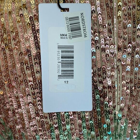One33 Social Mint Multi Hombre Sequin Dress Size 12 NWT - Picture 9 of 9
